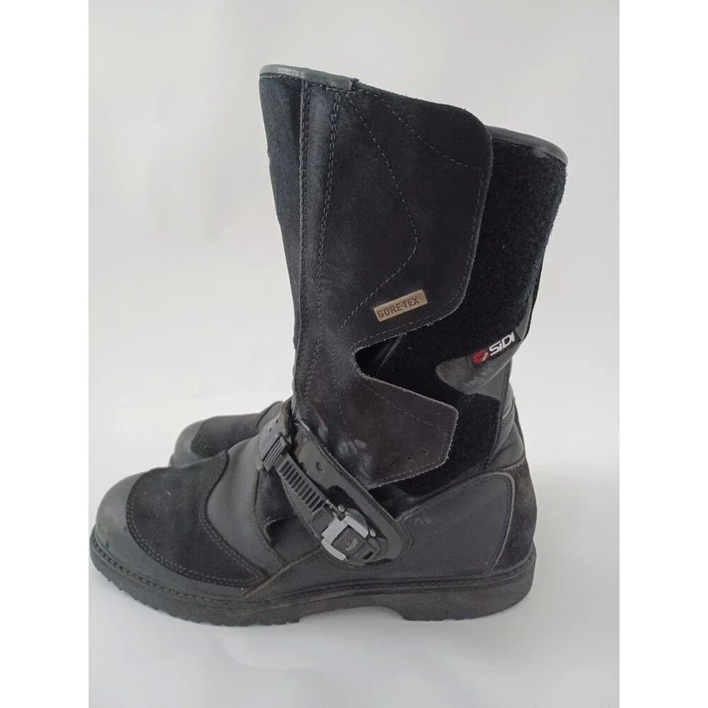Sidi Canyon Gore-Tex Motorcycle Riding Boots Black Touring Mens 11  US 45‎ EU
